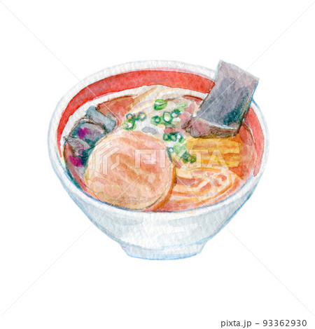 ラーメン 水彩イラスト ラーメン 水彩イラスト 93362930