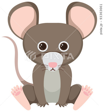Cute mouse in flat style isolated 93363661