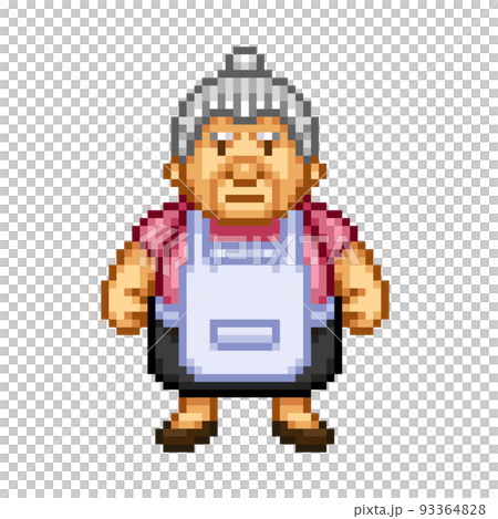 おばあさんのピクセルアート 93364828