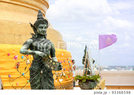 Statue on the Golden Mountain, Bangkok, Thailand. Statue on the Golden Mountain, Bangkok, Thailand. 93366598
