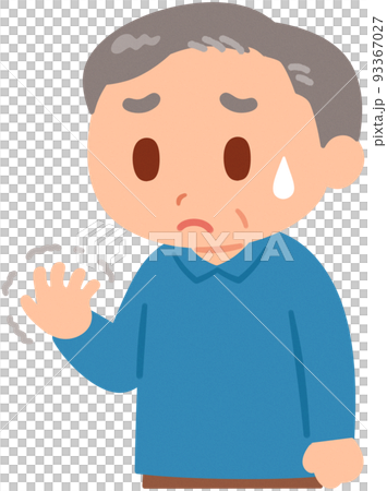 手が震える高齢男性 手が震える高齢男性 93367027