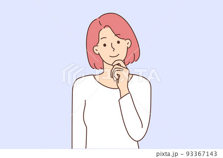 Woman thinking of problem solution Woman thinking of problem solution 93367143