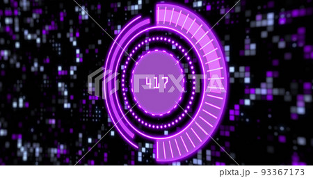 Image of scope scanning over moving columns on black background 93367173