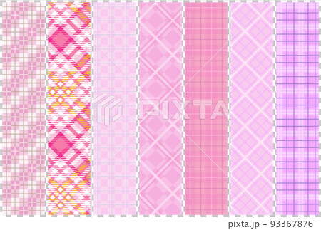 格子圖案粉紅色/粉紅色變化圖 93367876