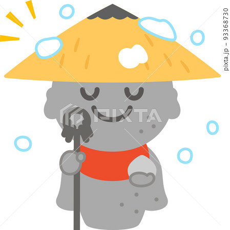 雪の中のかさこ地蔵のキャラクター 93368730