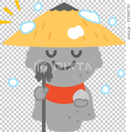 雪の中のかさこ地蔵のキャラクター 93368730