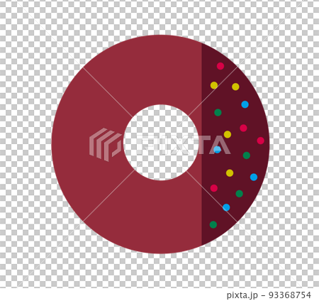 Dark donut with colorful chocolate sprinkles Dark donut with colorful chocolate sprinkles 93368754