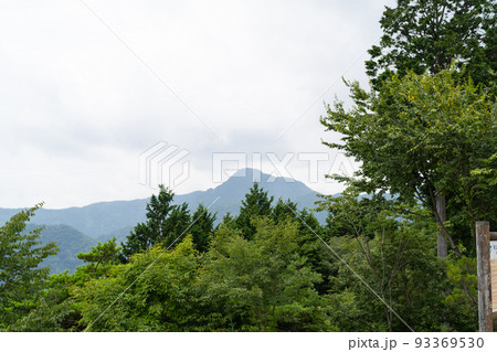 日の出山の山頂から見た大岳山(奥多摩) 日の出山の山頂から見た大岳山(奥多摩) 93369530