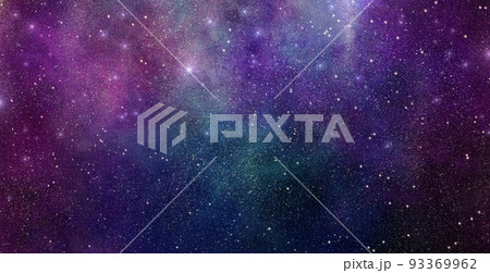 満天の星空 水彩風背景素材 手描き カラフル 銀河 満天の星空 水彩風背景素材 手描き カラフル 銀河 93369962