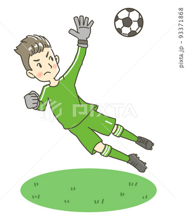 サッカー選手のイラスト ゴールキーパー サッカー選手のイラスト ゴールキーパー 93371868