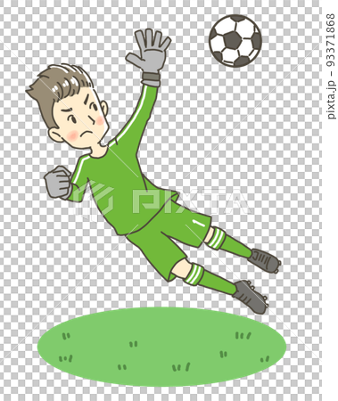 サッカー選手のイラスト ゴールキーパー サッカー選手のイラスト ゴールキーパー 93371868