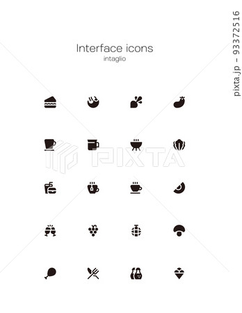 simple black essential icon set for UI UX web and mobile interface 93372516