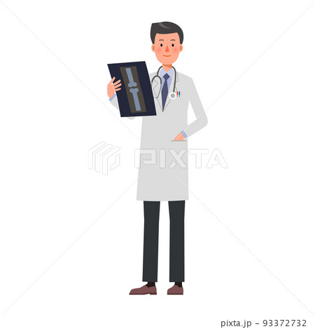 vector illustration of job character_doctor 93372732
