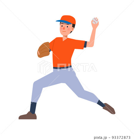 vector illustration of job character_baseball player vector illustration of job character_baseball player 93372873