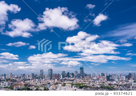 《東京都》東京都市イメージ・夏の空 《東京都》東京都市イメージ・夏の空 93374621