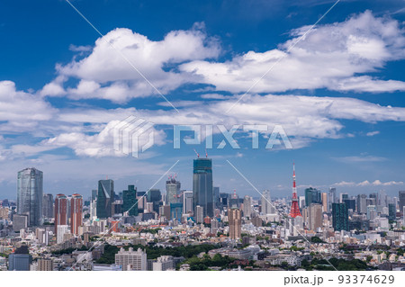 《東京都》東京都市イメージ・夏の空 93374629