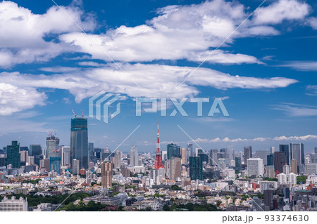 《東京都》東京都市イメージ・夏の空 93374630