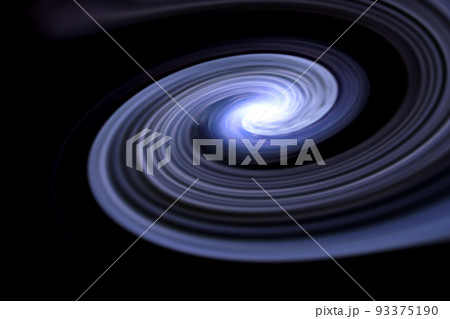 宇宙空間のワープをイメージした背景素材（ワームホール ・ブラックホールのイメージ） 93375190