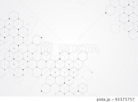 Abstract hexagonal molecular structures in technology background and science style. Medical design. Vector illustration Abstract hexagonal molecular structures in technology background and science style. Medical design. Vector illustration 93375757