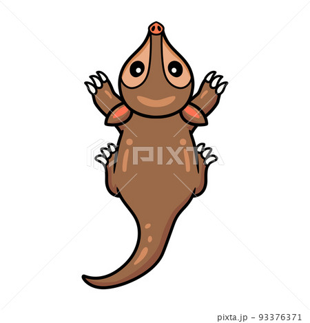 Cute little aardvark cartoon character	 93376371
