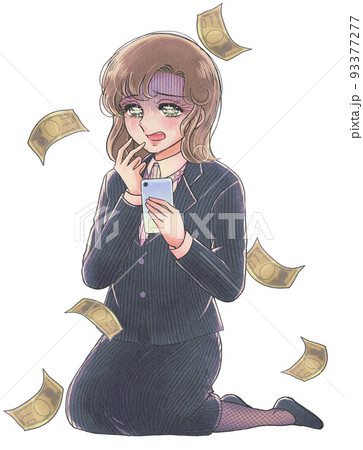 少女まんが風・有料ガチャ課金で散財してしまった女性 少女まんが風・有料ガチャ課金で散財してしまった女性 93377277