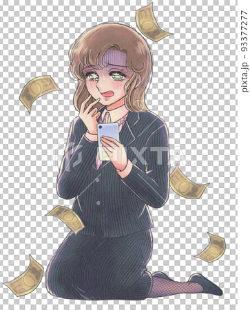 少女まんが風・有料ガチャ課金で散財してしまった女性 少女まんが風・有料ガチャ課金で散財してしまった女性 93377277