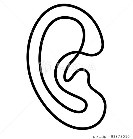 Drawing a continuous line of human ear world deaf day simple posters for  the wall  posters earth vector symbol  myloviewcom