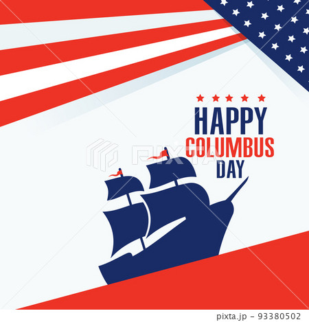 Columbus day greeting card or background vector Columbus day greeting card or background vector 93380502