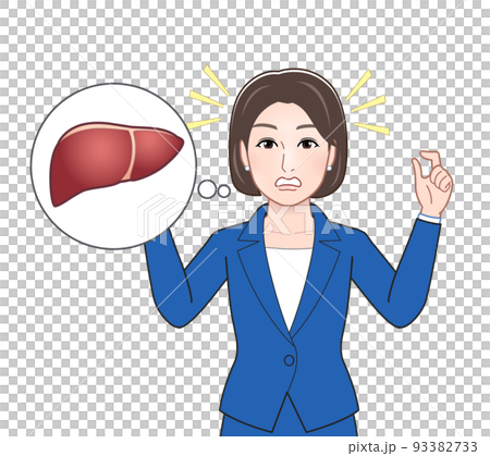 体の悩みを説明する人のイラスト 93382733