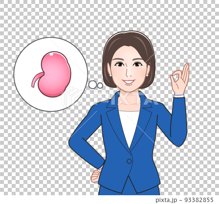体の悩みを説明する人のイラスト 93382855