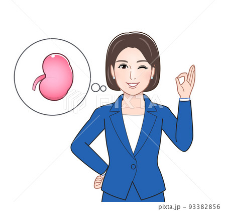 体の悩みを説明する人のイラスト 93382856