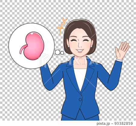 体の悩みを説明する人のイラスト 93382859
