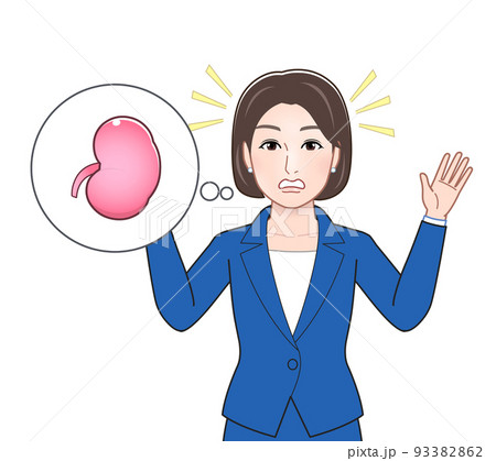 体の悩みを説明する人のイラスト 93382862