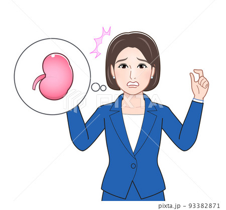 体の悩みを説明する人のイラスト 体の悩みを説明する人のイラスト 93382871