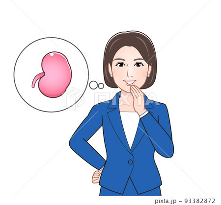 体の悩みを説明する人のイラスト 体の悩みを説明する人のイラスト 93382872