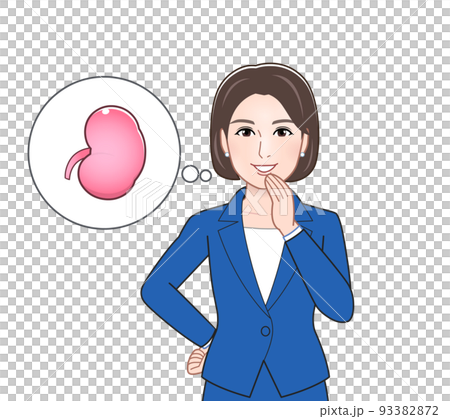 体の悩みを説明する人のイラスト 体の悩みを説明する人のイラスト 93382872
