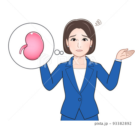 体の悩みを説明する人のイラスト 93382892