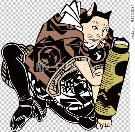 浮世絵　猫の擬人化　その27 93383055