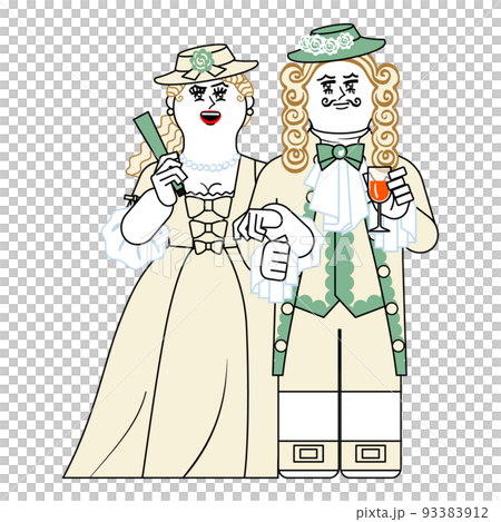 Medieval aristocratic men and women 93383912