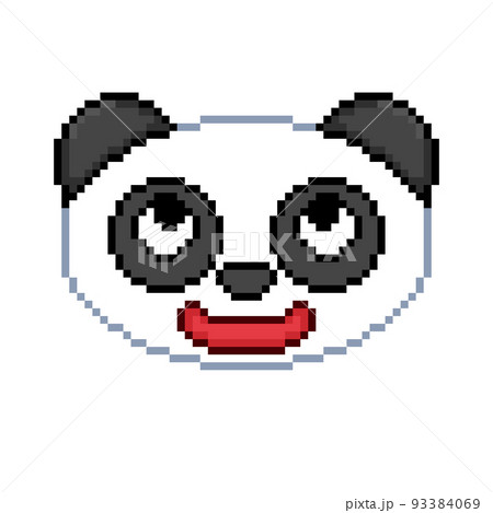 にやけるパンダのピクセルイラスト にやけるパンダのピクセルイラスト 93384069