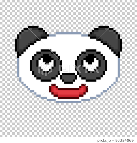 にやけるパンダのピクセルイラスト にやけるパンダのピクセルイラスト 93384069