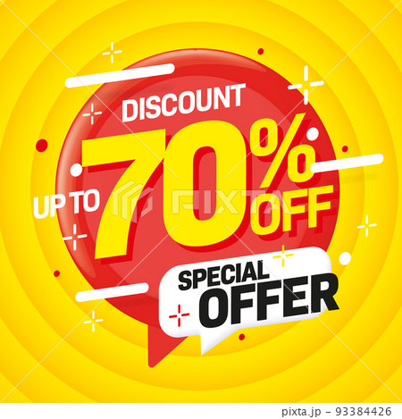 Up To 70 Percent Off Discount. Special Offer...のイラスト素材 [93384426] - PIXTA