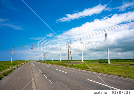 夏のオトンルイ風力発電所 夏のオトンルイ風力発電所 93387283