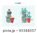 Reuse recycable plastic illustration 93388037