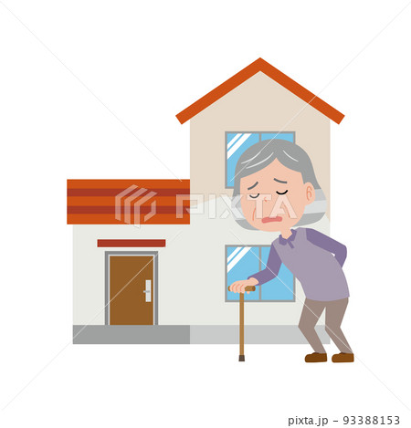 1人で暮らす高齢女性 93388153