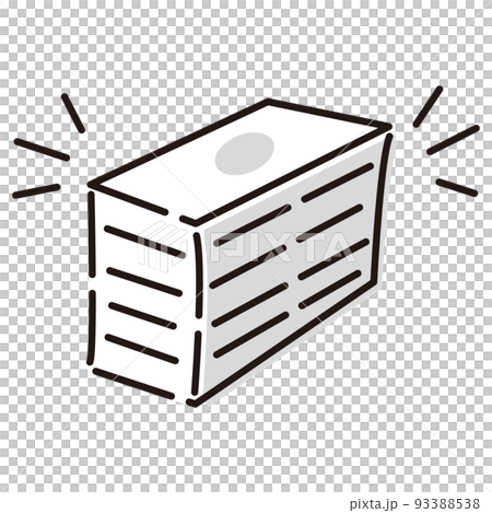 比爾（錢）圖像插圖（黑白） 93388538