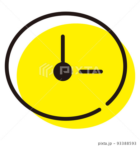 シンプルな時計のイラスト シンプルな時計のイラスト 93388593