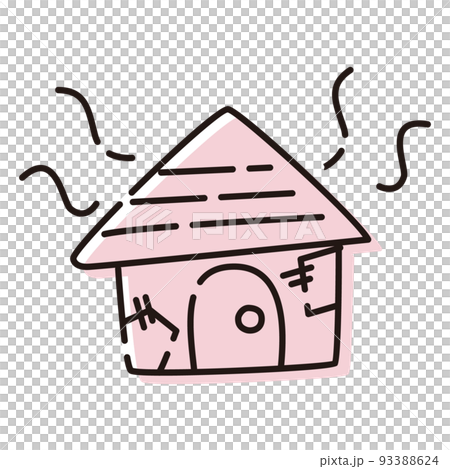 Illustration of a dilapidated house Illustration of a dilapidated house 93388624
