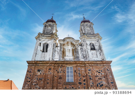 Virgin Mary Holy Church in Dotnuva, Lithuania. Build in Baroque style 93388694
