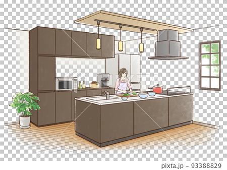 Young woman cooking in the kitchen Young woman cooking in the kitchen 93388829